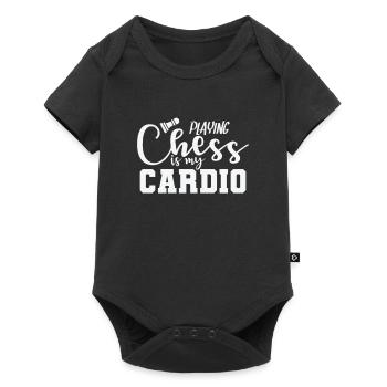 Playing Chess is my Cardio Chess Brain Teaser - Baby Premium short-sleeve bodysuit - black - Front