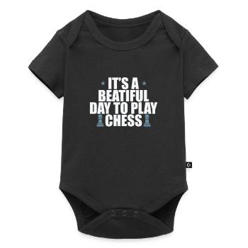 It's a beautiful Day to play Chess Schach - Baby Premium short-sleeve bodysuit - black - Front