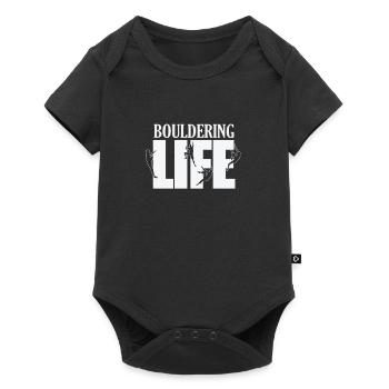 Bouldering Life Hobby Climbing Sports - Baby Premium short-sleeve bodysuit - black - Front