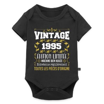 vintage 1995 | Toutes Les Pièces D'origine - Body à manches courtes Premium Bébé - noir - Devant