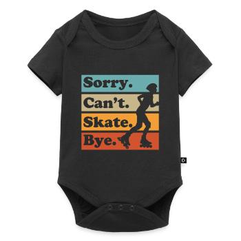 Roller Skates Inline Skates Herren Damen Geschenk - Baby Premium Kurzarmbody - Schwarz - Vorne