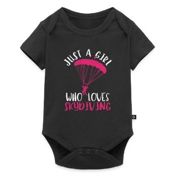 Skydiving Lover Girls Just A Girl Who - Body à manches courtes Premium Bébé - noir - Devant