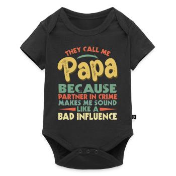 They call me daddy because Father's Day partners - Baby Premium short-sleeve bodysuit - black - Front