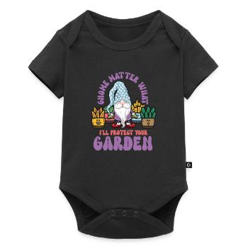 Gnomes de jardin Gnome Amant Drôle de Gnome Jardinage - Body à manches courtes Premium Bébé - noir - Devant