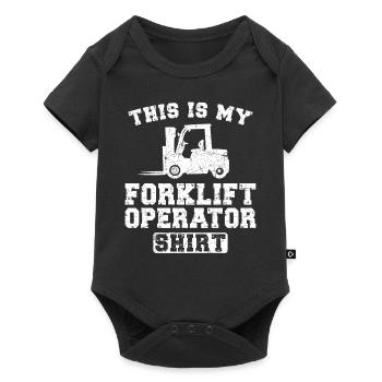 Certified Forklift Truck Operator - Baby Premium Kurzarmbody - Schwarz - Vorne