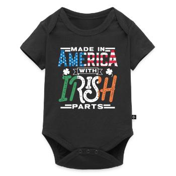 Made in America with Irish parts - Baby Premium short-sleeve bodysuit - black - Front