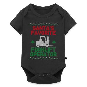 Certified Forklift Truck Operator - Baby Premium Kurzarmbody - Schwarz - Vorne