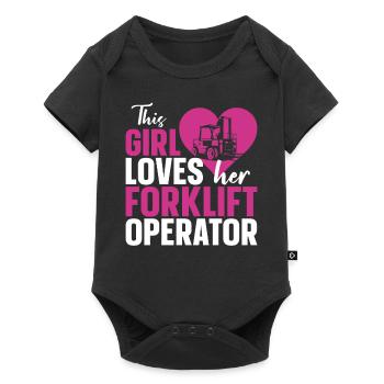 Certified Forklift Truck Operator - Baby Premium Kurzarmbody - Schwarz - Vorne
