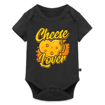 Amateurs de fromage Les amateurs de fromage adorent les dictons doux - Body à manches courtes Premium Bébé - noir - Devant
