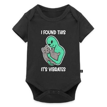 Alien Petting Cat Purrs I Found This It's Vibrates - Baby Premium Kurzarmbody - Schwarz - Vorne