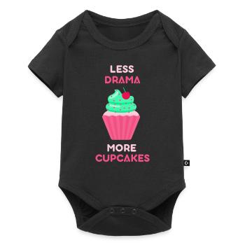 Moins de drame Plus de cupcakes Sweet Lovers Cupcake - Body à manches courtes Premium Bébé - noir - Devant