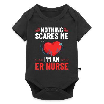 Emergency Department Emergency Nurse First Aid - Baby Premium short-sleeve bodysuit - black - Front