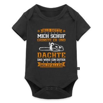 Waldarbeiter Kettensäge Herren Holzfäller für - Baby Premium Kurzarmbody - Schwarz - Vorne
