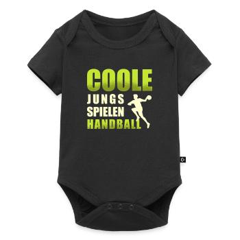 Handballspiel Handballerin Handball für einen - Baby Premium Kurzarmbody - Schwarz - Vorne