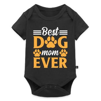 Best Dog Mom Ever - Cute Dog Lover Pet Dog Mom - Baby Premium short-sleeve bodysuit - black - Front