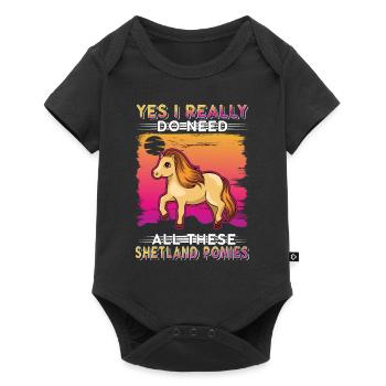 Yes I really do need all these Shetland Ponies - Baby Premium Kurzarmbody - Schwarz - Vorne