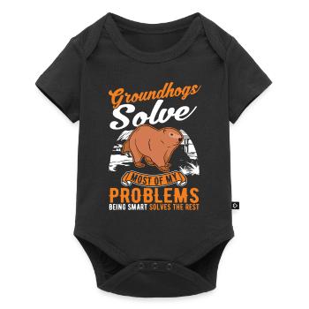 Marmot Groundhog Day Forest Marmot - Baby Premium short-sleeve bodysuit - black - Front