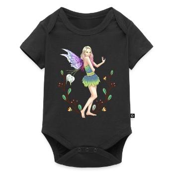 Nature Fantasy Fairy Fairy Tale Children Child - Baby Premium short-sleeve bodysuit - black - Front