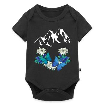 Autriche Suisse Dolomites Salzbourg Tyrol du Sud Alm - Body à manches courtes Premium Bébé - noir - Devant