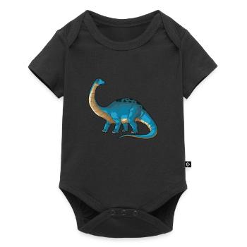 Brontosaurus Dinosaure Enfants Dino Cadeau - Body à manches courtes Premium Bébé - noir - Devant