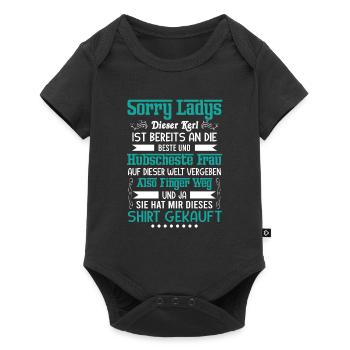 Sorry Ladies Paar Freund Vergeben Geschenk Spruch - Baby Premium Kurzarmbody - Schwarz - Vorne