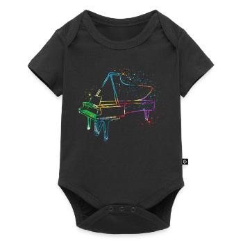 Piano, Pianiste - Body à manches courtes Premium Bébé - noir - Devant