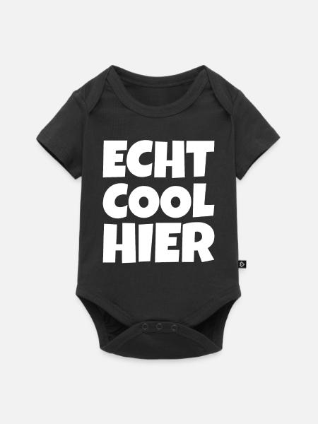 Echt Cool Hier - Baby Premium Kurzarmbody - Schwarz