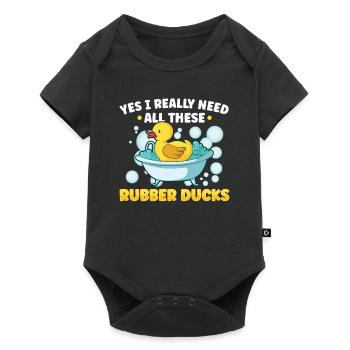 Rubber Duck Ducks Bird Hunt Duck lover Gift Idea - Baby Premium Kurzarmbody - Schwarz - Vorne
