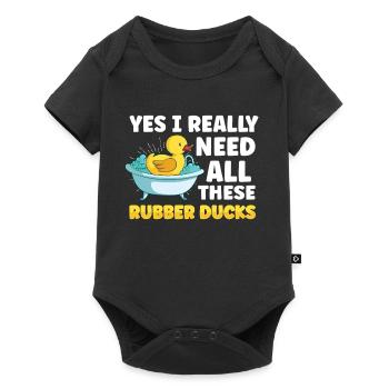 Rubber Duck Ducks Bird Hunt Duck lover Gift Idea - Baby Premium short-sleeve bodysuit - black - Front