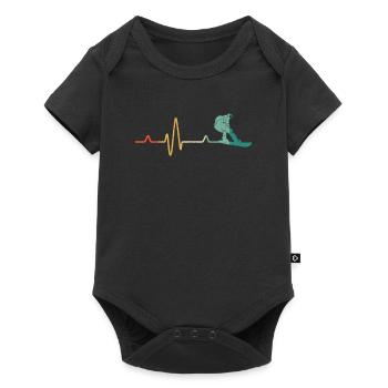 Snowboard Pulse Snowboarder Montagnes Snowboard - Body à manches courtes Premium Bébé - noir - Devant