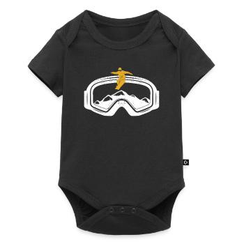 Ski Snowboard Lunettes Ski Neige Montagne Hiver - Body à manches courtes Premium Bébé - noir - Devant