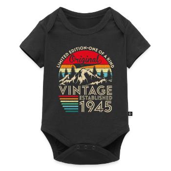 Original vintage established in 1945 anniversary - Baby Premium short-sleeve bodysuit - black - Front