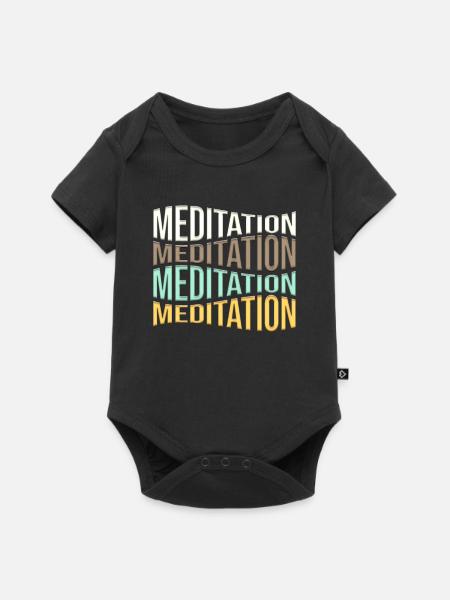 meditation - Baby Premium Kurzarmbody - Schwarz