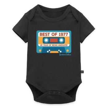 1977 Vintage Vintage Retro Cadeau D’anniversaire - Body à manches courtes Premium Bébé - noir - Devant