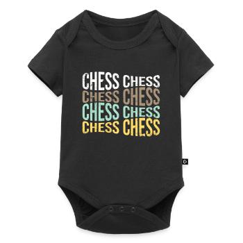 Schach - Baby Premium Kurzarmbody - Schwarz - Vorne