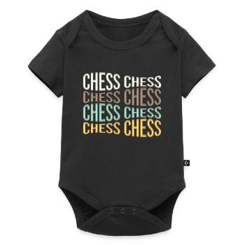 Schach - Baby Premium Kurzarmbody - Schwarz - Vorne