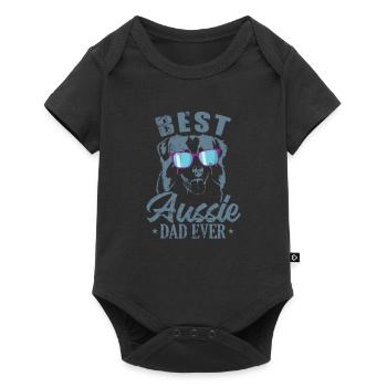 Best Aussie Dad Ever Australian Shepherd - Baby Premium Kurzarmbody - Schwarz - Vorne