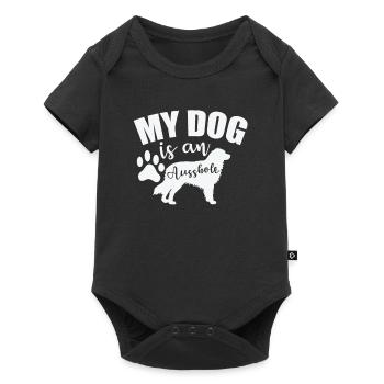 My Dog is an Ausshole Australian Shepherd - Baby Premium Kurzarmbody - Schwarz - Vorne
