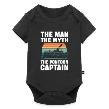The Man the Myth the Pontoon Captain Pontooning - Baby Premium short-sleeve bodysuit - black - Front