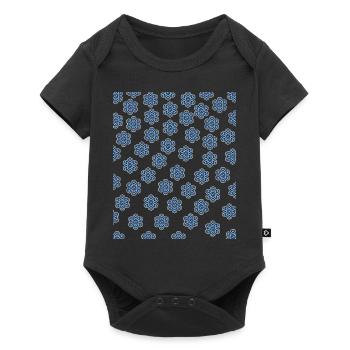 Snowflake Schneeflocke Winter - Baby Premium Kurzarmbody - Schwarz - Vorne