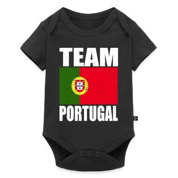 Équipe du Portugal de football - Body à manches courtes Premium Bébé - noir - Devant