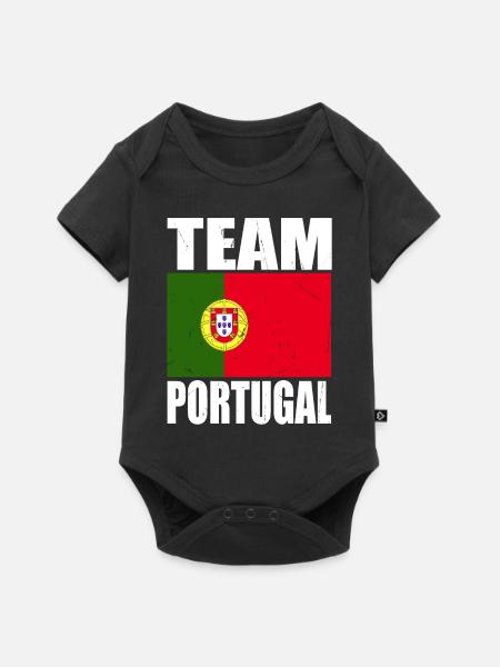 Équipe du Portugal de football - Body à manches courtes Premium Bébé - noir