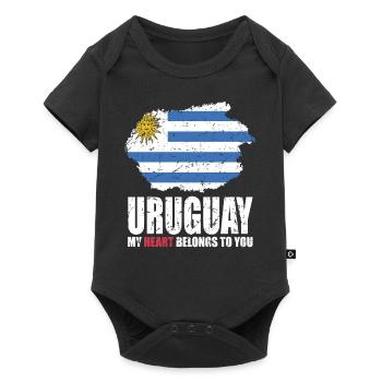 Uruguay Flag - Baby Premium short-sleeve bodysuit - black - Front