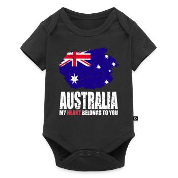 Australia Flag - Baby Premium short-sleeve bodysuit - black - Front