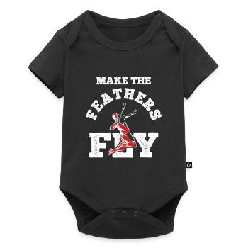 Badminton - Baby Premium Kurzarmbody - Schwarz - Vorne