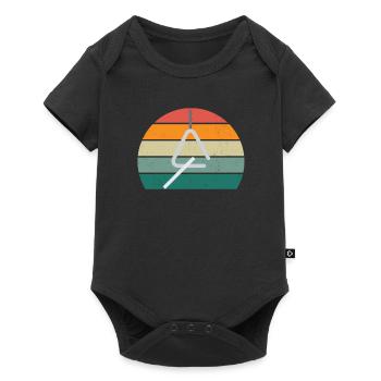 Triangelspieler Triangelspielerin Klang Triangel - Baby Premium Kurzarmbody - Schwarz - Vorne