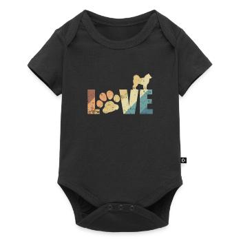 Love with Paw Alaskan Malamute Pet - Body à manches courtes Premium Bébé - noir - Devant
