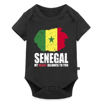 Senegal Flag - Baby Premium short-sleeve bodysuit - black - Front