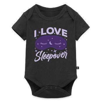 I love overnight stays party sweet - Baby Premium short-sleeve bodysuit - black - Front
