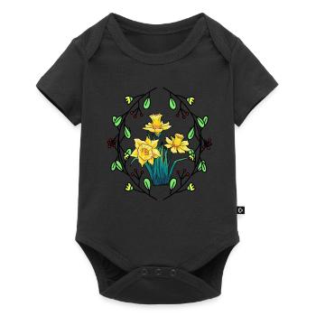 Cooking Flowers Daffodils Nature Gardener Flora - Baby Premium short-sleeve bodysuit - black - Front